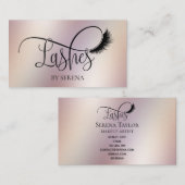 Lashes Beauty Make-up Girl Lash Holografische Foli Visitekaartje (Voorkant / Achterkant)