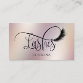 Lashes Beauty Make-up Girl Lash Holografische Foli Visitekaartje (Voorkant)