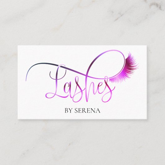 Lashes Beauty Make-up Girl Lash Visitekaartje (Voorkant)