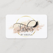 Lashes Beauty Makeup Artist Waterverf Art Visitekaartje (Voorkant)