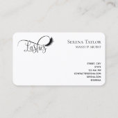 Lashes Beauty Makeup Artist Waterverf Art Visitekaartje (Achterkant)