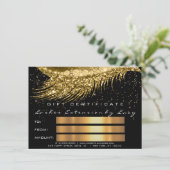 Lashes Beauty Makeup Certificate Gift Gold Black (Staand voorkant)