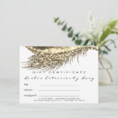 Lashes Beauty Makeup Certificate Gift Gold White (Staand voorkant)