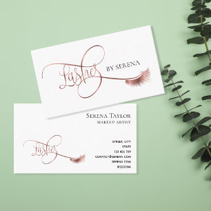 Lashes Beauty Makeup Girl Lash Extension Elegant Visitekaartje