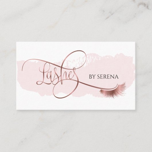 Lashes Beauty Makeup Girl Lash Extension Elegant Visitekaartje (Voorkant)