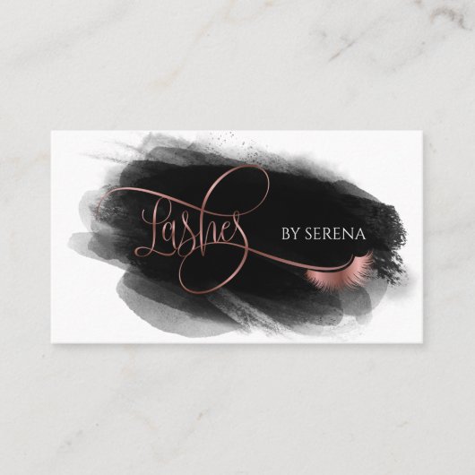 Lashes Beauty Makeup Girl Lash Extension Marble Bu Visitekaartje (Voorkant)