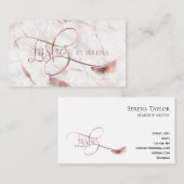 Lashes Beauty Makeup Girl Lash Extension Marble Visitekaartje (Voorkant / Achterkant)