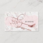 Lashes Beauty Makeup Girl Lash Extension Marble Visitekaartje (Voorkant)