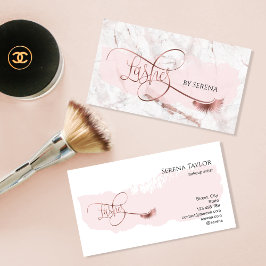 Lashes Beauty Makeup Girl Lash Extension Marble Visitekaartje