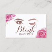 Lashes Beauty Salon Elegant Floral Appointment Afsprakenkaartje (Voorkant)
