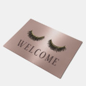 Lashes Beauty Salon Roos Gold Welkom Deurmat (Schuin)