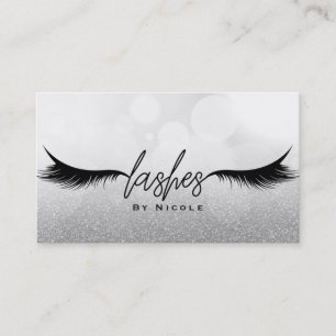 Lashes Black Eyelashes Extensions Makeup Glamor Visitekaartje