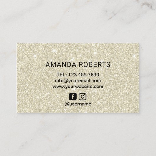 Lashes Black Script Shimmer Ivory Lash Extension Visitekaartje (Achterkant)