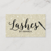 Lashes Black Script Shimmer Ivory Lash Extension Visitekaartje (Voorkant)