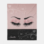 Lashes - Blush Fleece Deken (Voorkant)