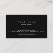 Lashes Bright roze roze zwarte Typograaf Makeup Visitekaartje (Achterkant)