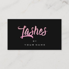 Lashes Bright roze roze zwarte Typograaf Makeup Visitekaartje