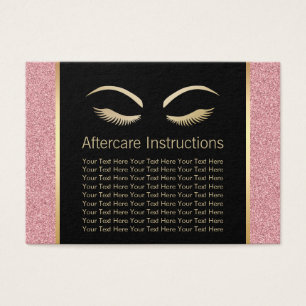 Lashes & Brow Makeup Artist Nazorg Instructies Visitekaartje