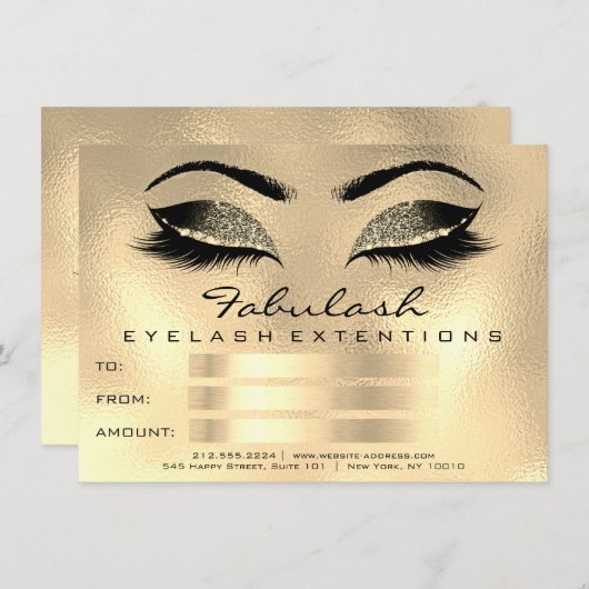 Lashes Browns Wax Makeup Artist Certificate Gift (Voorkant / Achterkant)