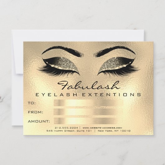 Lashes Browns Wax Makeup Artist Certificate Gift (Voorkant)
