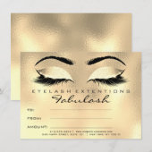 Lashes Browns Waxing Makeup Certificate Gift SPA (Voorkant / Achterkant)