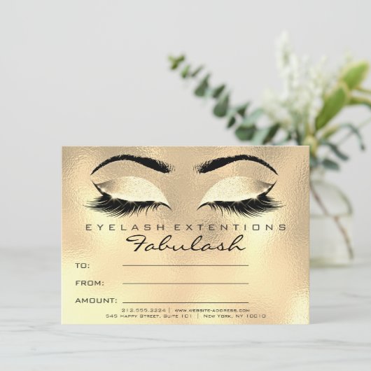 Lashes Browns Waxing Makeup Certificate Gift SPA (Staand voorkant)