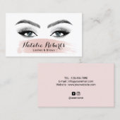 Lashes Brows Beauty Salon Custom Eyes Kleur Visitekaartje (Voorkant / Achterkant)