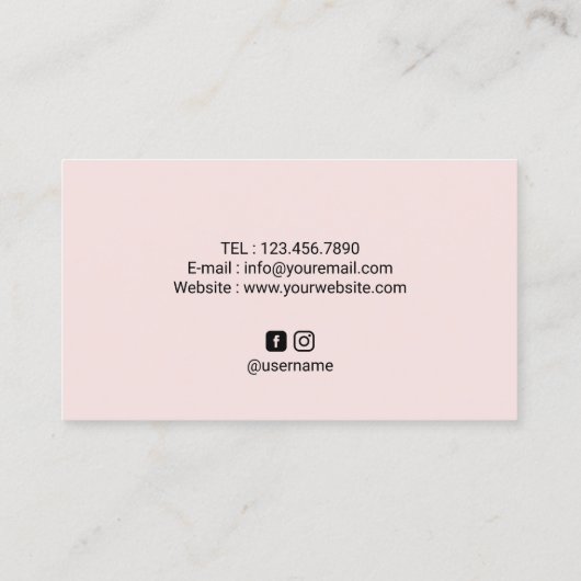 Lashes Brows Beauty Salon Custom Eyes Kleur Visitekaartje (Achterkant)