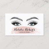 Lashes Brows Beauty Salon Custom Eyes Kleur Visitekaartje (Voorkant)