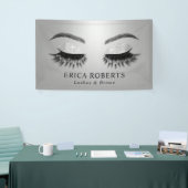Lashes & Brows Beauty Salon Modern Silver Spandoek (Beurs)
