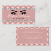 Lashes Brows Blush Pink Diamonds Glamoureus Visitekaartje (Voorkant / Achterkant)
