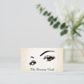*~* Lashes Brows Extensions Gold Glitter QR Visitekaartje (Staand voorkant)