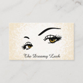 *~* Lashes Brows Extensions Gold Glitter QR Visitekaartje