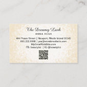 *~* Lashes Brows Extensions Gold Glitter Visitekaartje (Achterkant)