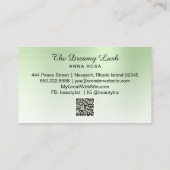 *~* Lashes Brows Extensions QR Metal CELERY GREEN Visitekaartje (Achterkant)