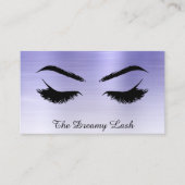 *~* Lashes Brows Extensions QR Metal Denim Blue Visitekaartje (Voorkant)