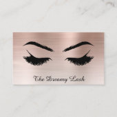 *~* Lashes Brows Extensions QR Metal PEACH BRONZE Visitekaartje (Voorkant)