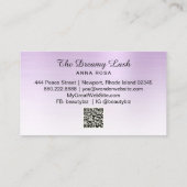 *~* Lashes Brows Extensions QR Metal VIOLET Visitekaartje (Achterkant)