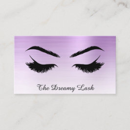 *~* Lashes Brows Extensions QR Metal VIOLET Visitekaartje