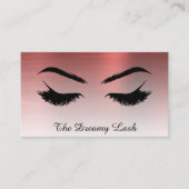 *~* Lashes Brows Extensions QR Metallic COPPER Visitekaartje (Voorkant)