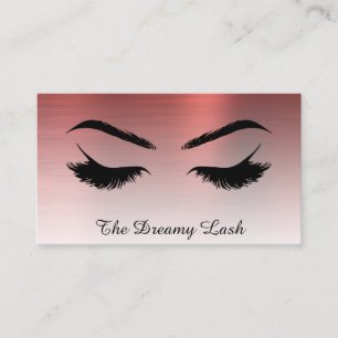 *~* Lashes Brows Extensions QR Metallic COPPER Visitekaartje