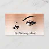 *~* Lashes Brows Extensions QR Roos Gold Glitter Visitekaartje (Voorkant)