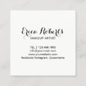 Lashes Brows Lips Makeup Artist Beauty Salon Vierkante Visitekaartje (Achterkant)
