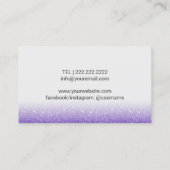 Lashes & Brows make-up artiest Paarse glitter Visitekaartje (Achterkant)