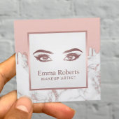 Lashes Brows Make-up Artiest Roos Goud Marmer Afsprakenkaartje