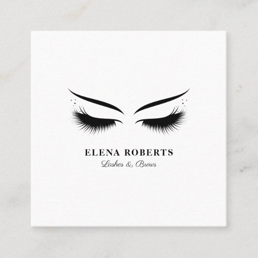 Lashes & Brows make-up artiest Vierkante Visitekaartje (Voorkant)