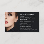 Lashes Brows make-up artiest zwart 1 foto Visitekaartje (Achterkant)