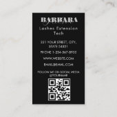 Lashes Brows Make-up Artist Blush Gold Beauty Salo Visitekaartje (Achterkant)