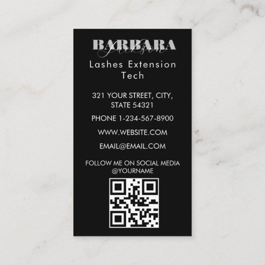 Lashes Brows Make-up Artist Blush Gold Beauty Salo Visitekaartje (Achterkant)