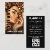 Lashes Brows Make-up Artist Blush Gold Beauty Salo Visitekaartje (Voorkant / Achterkant)